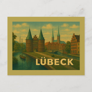 Carte Postale Lübeck Allemagne Art de Ville