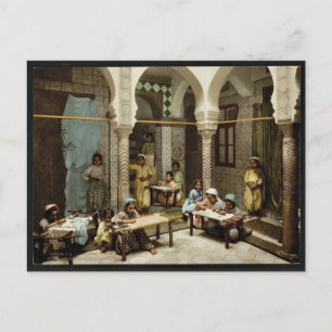 Carte Postale Luce Ben Aben, Ecole de Broderie Arabe, Alger,