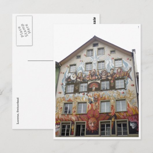 Carte Postale lucerne peint (Devant / Derrière)