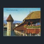 Carte Postale Lucerne ; pont médiéval<br><div class="desc">Lucerne ; Pont médiéval,  Réplique carte postale vintage, </div>