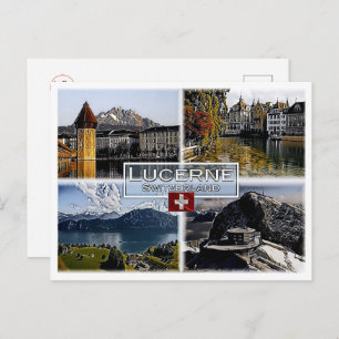 Carte Postale Lucerne - Suisse - Mosaïque -