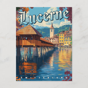 Carte Postale Lucerne Suisse Vintage voyage