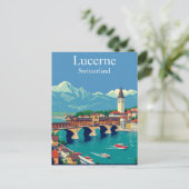 Carte Postale Lucerne, Suisse Voyage Alpine Townscape (Debout devant)