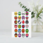 Carte Postale Lucha Libre Luchador Masques de lutte mexicaine (Debout devant)