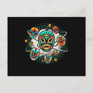 Carte Postale Lucha Libre Mask Mexique Lutte