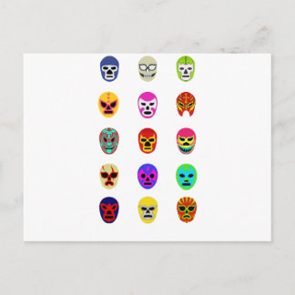 Carte Postale Lucha Libre Masque Mexicain Lutte