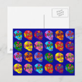 Carte Postale Lucha Libre Sugar Skull (Devant / Derrière)