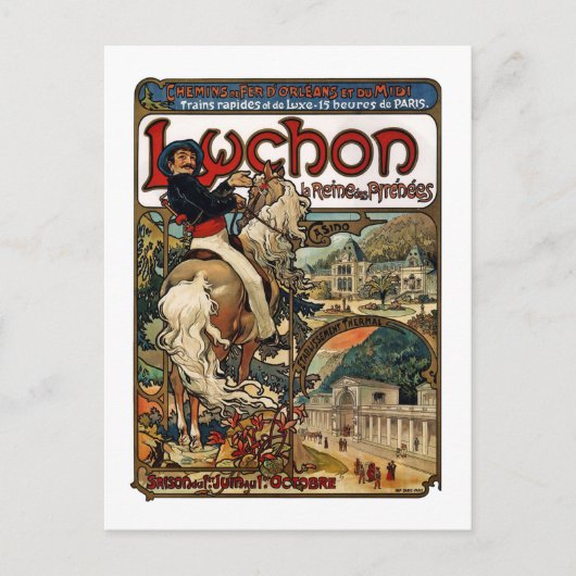 Carte Postale Luchon, Mucha (Devant)