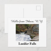 CARTE POSTALE LUCIFER TOMBE À L'ITHACA NEW YORK (Devant / Derrière)