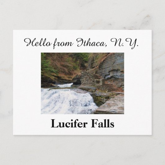 CARTE POSTALE LUCIFER TOMBE À L'ITHACA NEW YORK (Devant)