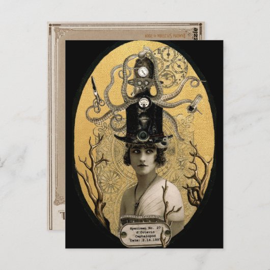 Carte postale Lucinda Octavio Steampunk (Devant / Derrière)