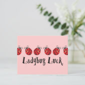 Carte Postale Luck Ladybug (Debout devant)