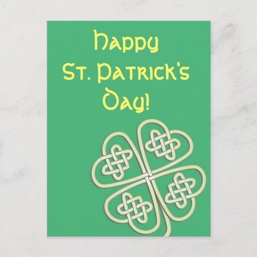 Carte Postale Lucky Celtic St. Patrick's Day Postcard (Devant)