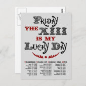 Carte Postale Lucky Friday the 13th Light Postcard (Devant / Derrière)