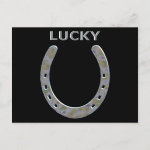Carte Postale Lucky Horseshoe en argent