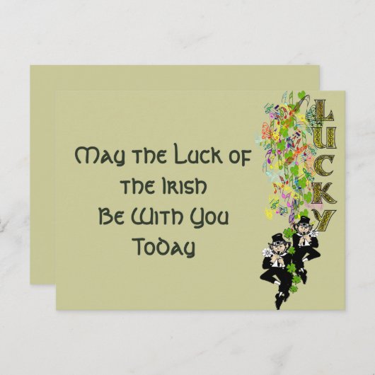 Carte Postale Lucky Leprechaun (Devant / Derrière)