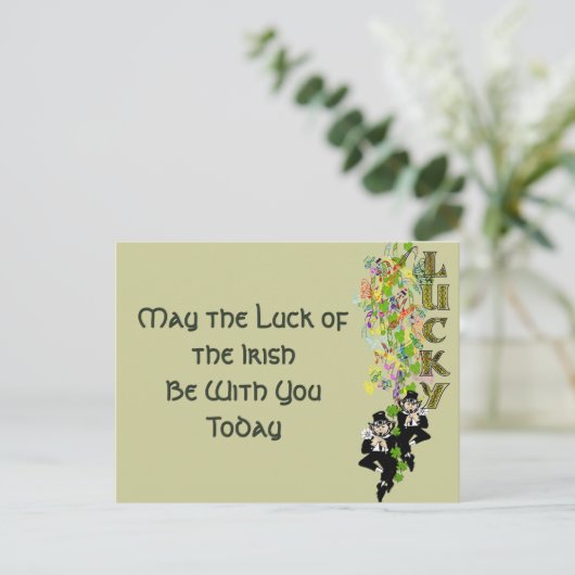 Carte Postale Lucky Leprechaun (Debout devant)