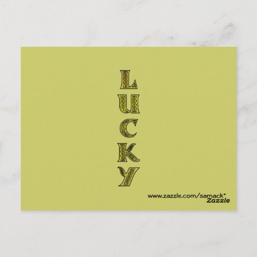 Carte Postale Lucky Leprechaun (Dos)