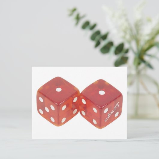 Carte Postale Lucky Mariage Dice (Debout devant)