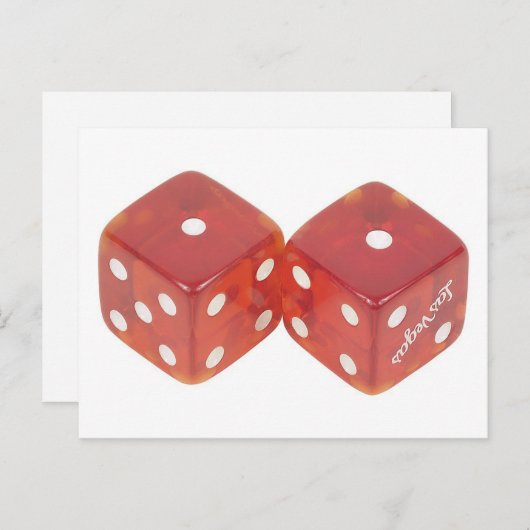 Carte Postale Lucky Mariage Dice (Devant / Derrière)