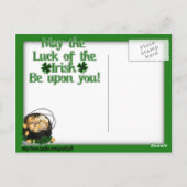 Carte Postale Lucky Meerkat avec Pot Of Gold St. Patrick's Day (Dos)