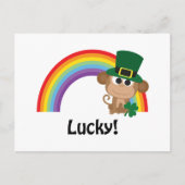 Carte Postale Lucky Monkey Leprechaun (Devant)