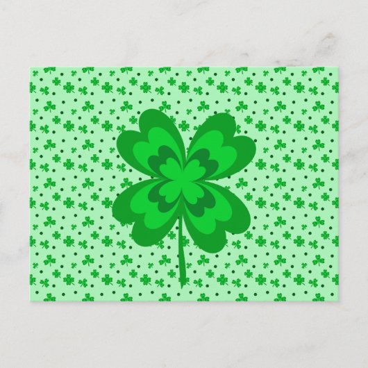Carte Postale Lucky Shamrock St. Patrick's Day Party Invitation (Devant)
