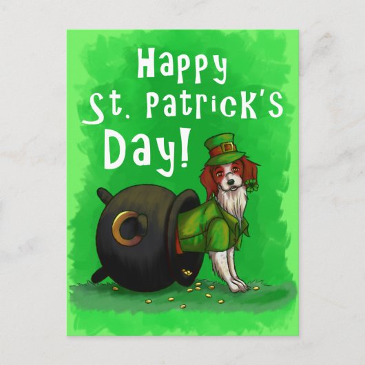 Carte Postale Lucky St. Patrick's Day Dog (Devant)