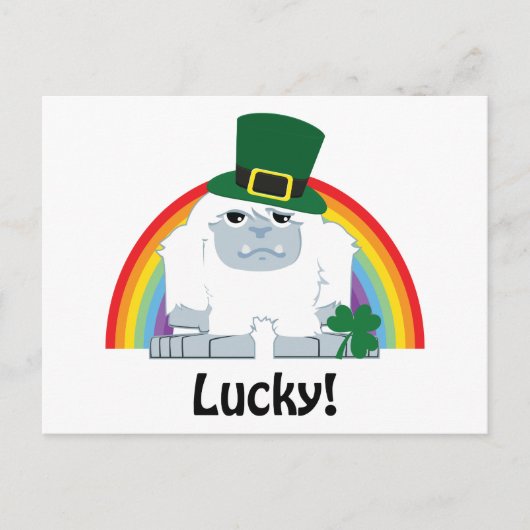 Carte Postale Lucky Yeti Leprechaun (Devant)