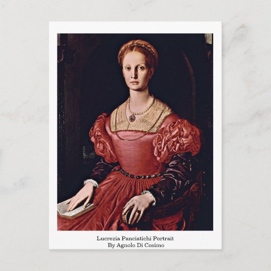 Carte Postale Lucrezia Panciatichi Portrait Par Angelo Bronzino (Devant)