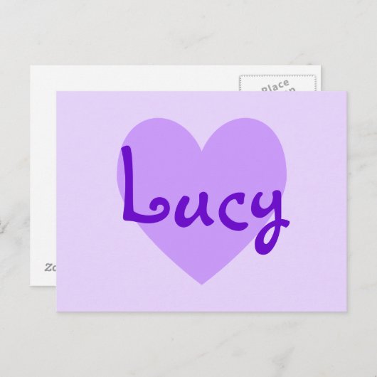 Carte Postale Lucy en violet (Devant / Derrière)