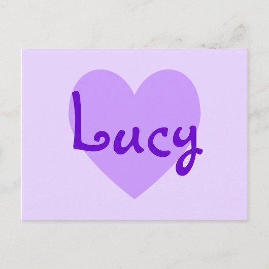 Carte Postale Lucy en violet (Devant)