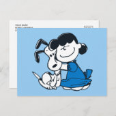 Carte Postale Lucy serrant Snoopy dans ses bras (Devant / Derrière)