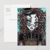 Carte postale "Lucy" Steam Punk Fairy Art (Devant / Derrière)