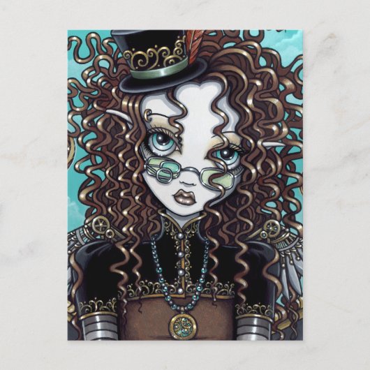 Carte postale "Lucy" Steam Punk Fairy Art (Devant)