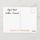 Carte Postale Ludlow, Vermont - Rue Dépôt (Dos)