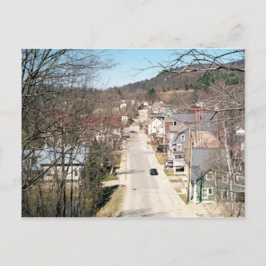 Carte Postale Ludlow, Vermont - Rue Dépôt (Devant)