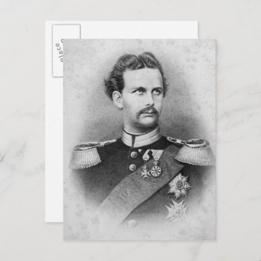 Carte Postale Ludwig II de Bavière (Devant / Derrière)