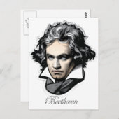 Carte Postale Ludwig van Beethoven (Devant / Derrière)