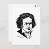 Carte Postale Ludwig van Beethoven (Devant / Derrière)