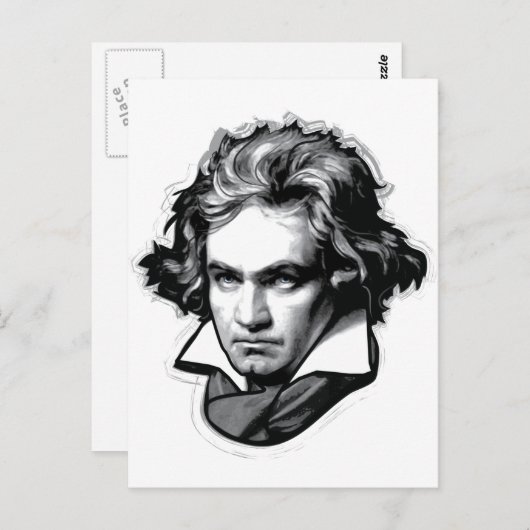 Carte Postale Ludwig van Beethoven (Devant / Derrière)