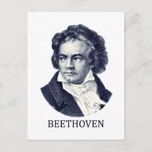 Carte Postale Ludwig van Beethoven, blue
