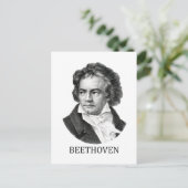 Carte Postale Ludwig van Beethoven, noir (Debout devant)