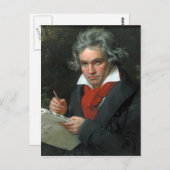 Carte Postale Ludwig van Beethoven Portrait (Devant / Derrière)
