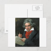 Carte Postale Ludwig van Beethoven Portrait (Devant / Derrière)