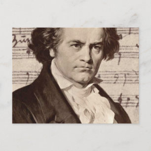 Carte Postale Ludwig Van Beethoven Portrait Musique classique
