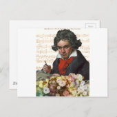 Carte Postale Ludwig von Beethoven écrasé (Devant / Derrière)