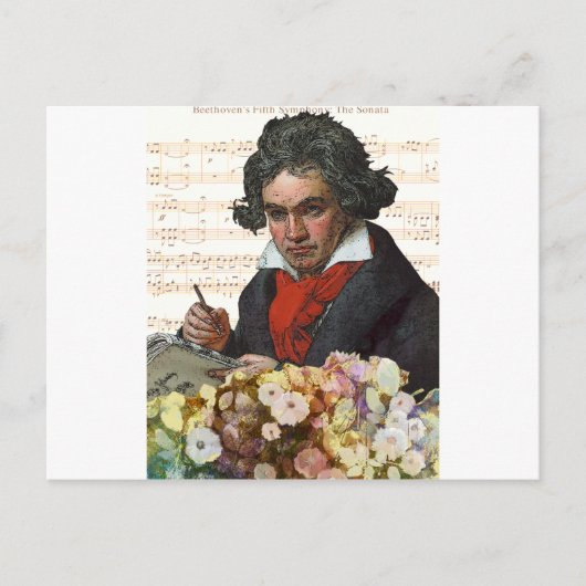 Carte Postale Ludwig von Beethoven écrasé (Devant)