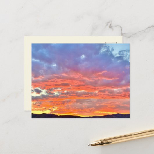 Carte Postale Lueur du crépuscule (Devant/Arrière en situation)