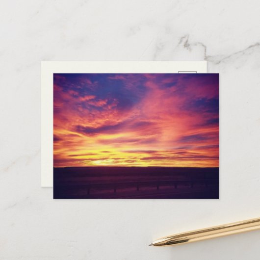 Carte Postale Lueur du soir (Devant/Arrière en situation)